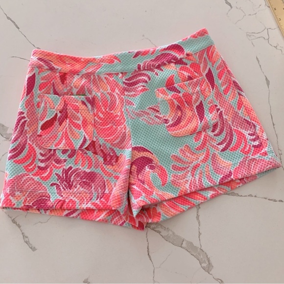 NWOT Lilly Pulitzer Poolside Blue Love Birds Knit Floral Print Alycia Shorts - Picture 3 of 12